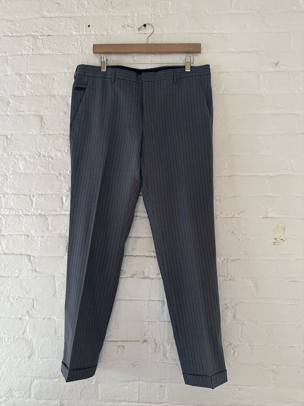 Prada Mohair/Silk Striped Trousers
